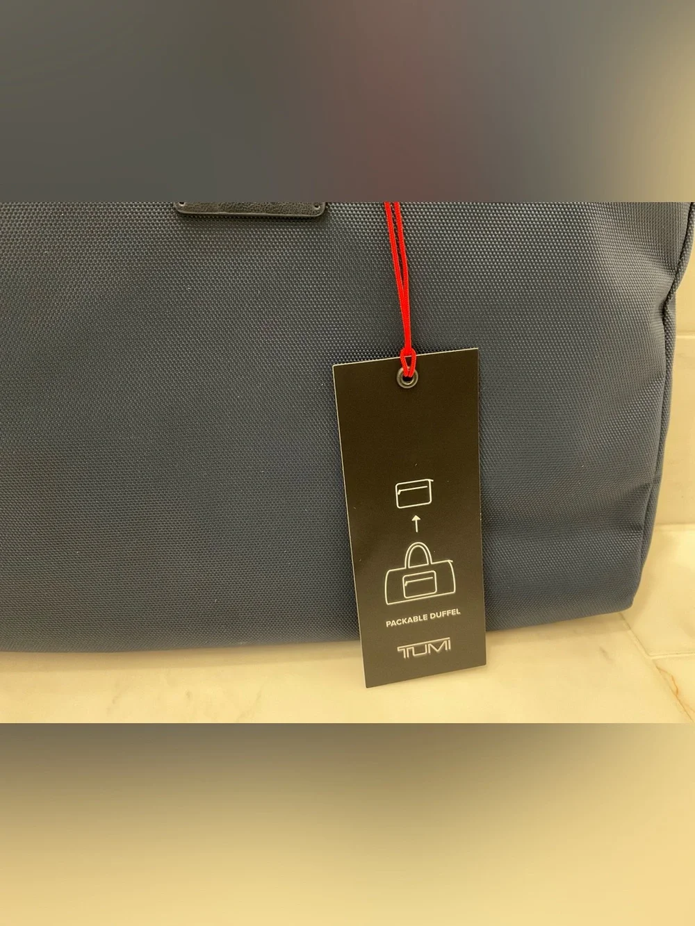 NEW TUMI Voyageur JUST IN CASE Packable 20.5” Duffel Bag - SOLID NAVY BLUE